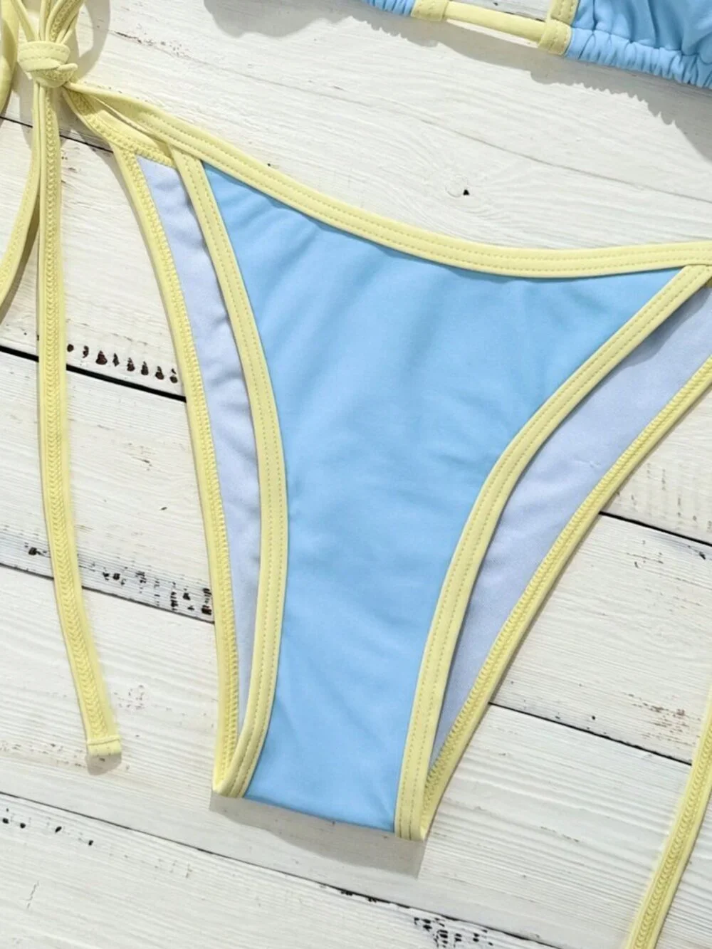 Multicolor Sexy Women's Halter Tie-Front Triangle Panty Bikini
